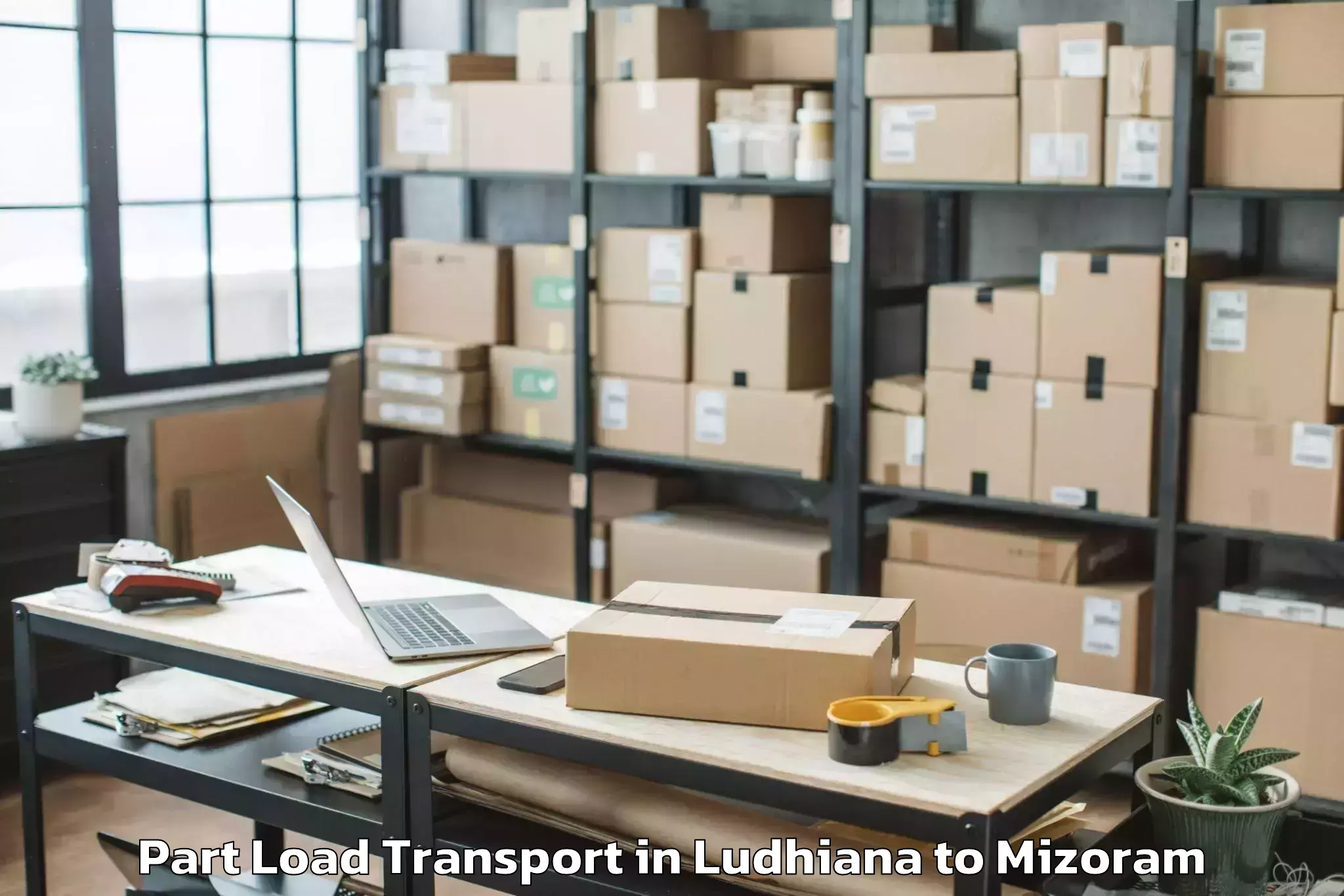 Book Ludhiana to Saiha Part Load Transport Online